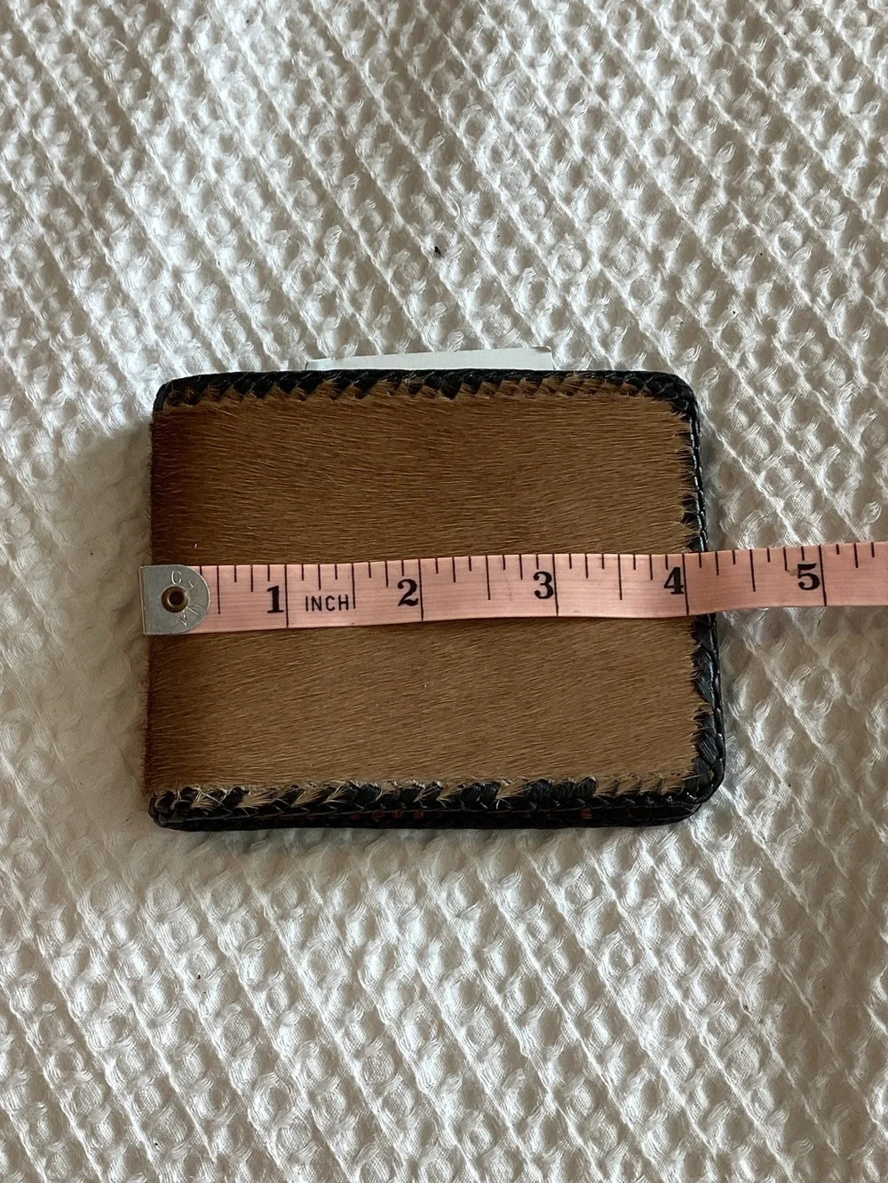 Men's Brown Hair-on Hide Bifold Wallet - Classic Leather Accent